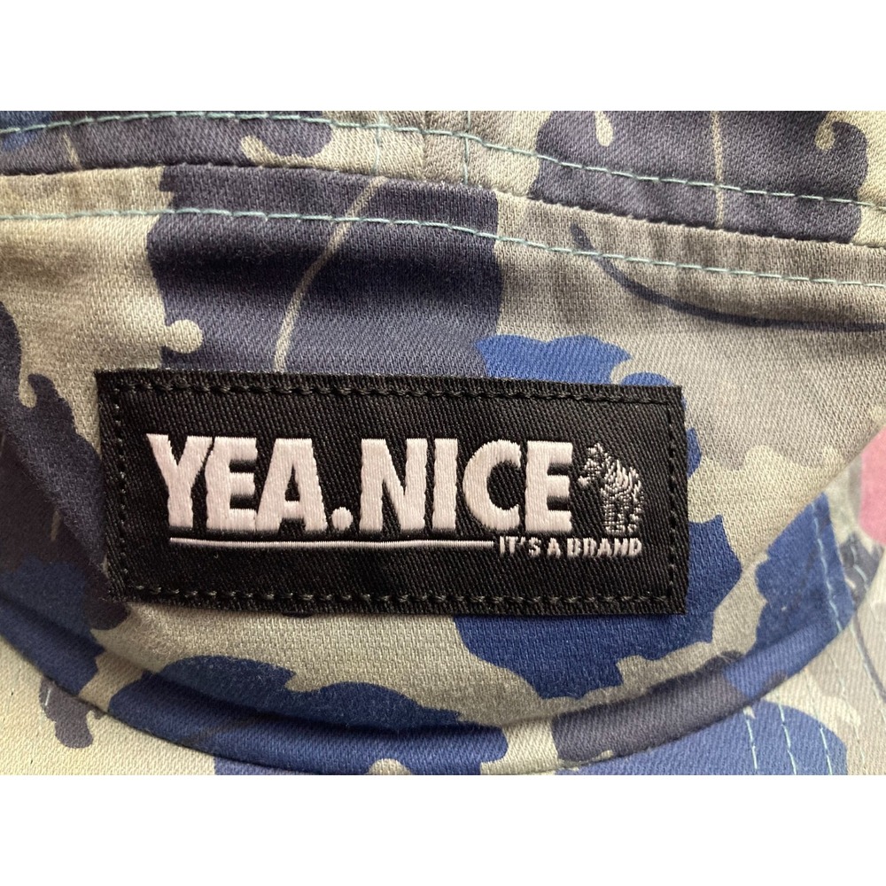 Yea.Nice It's a Brand Camo Baseball Hat Cap Strapback Leaves Hiking Outdoors - Picture 2 of 10